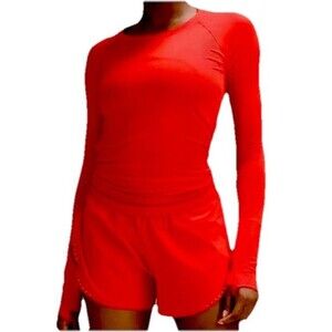 Lululemon Swiftly Tech Long Sleeve 2.0 Race Length Dark Red Sz 4